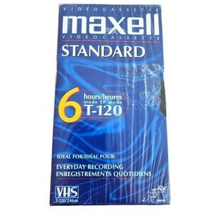 Maxell 4 PACK T-120 6 Hour Blank VHS Video Cassette Tapes